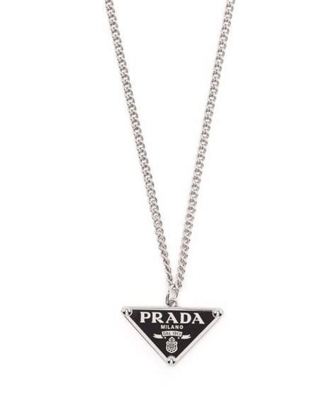 prada jewelry men|Prada necklace triangle dupe.